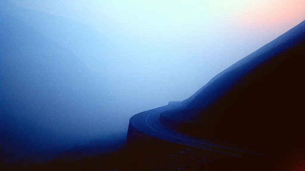 A road through the Swiss Alps